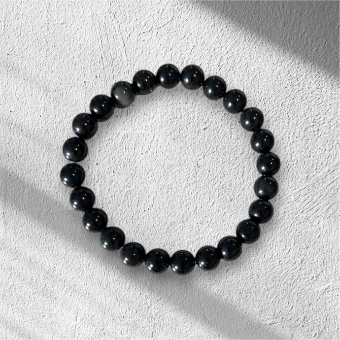 Bracelet  Protection & Ancrage - Obsidienne noire