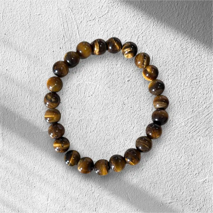 Bracelet en Œil du Tigre – Force et Protection